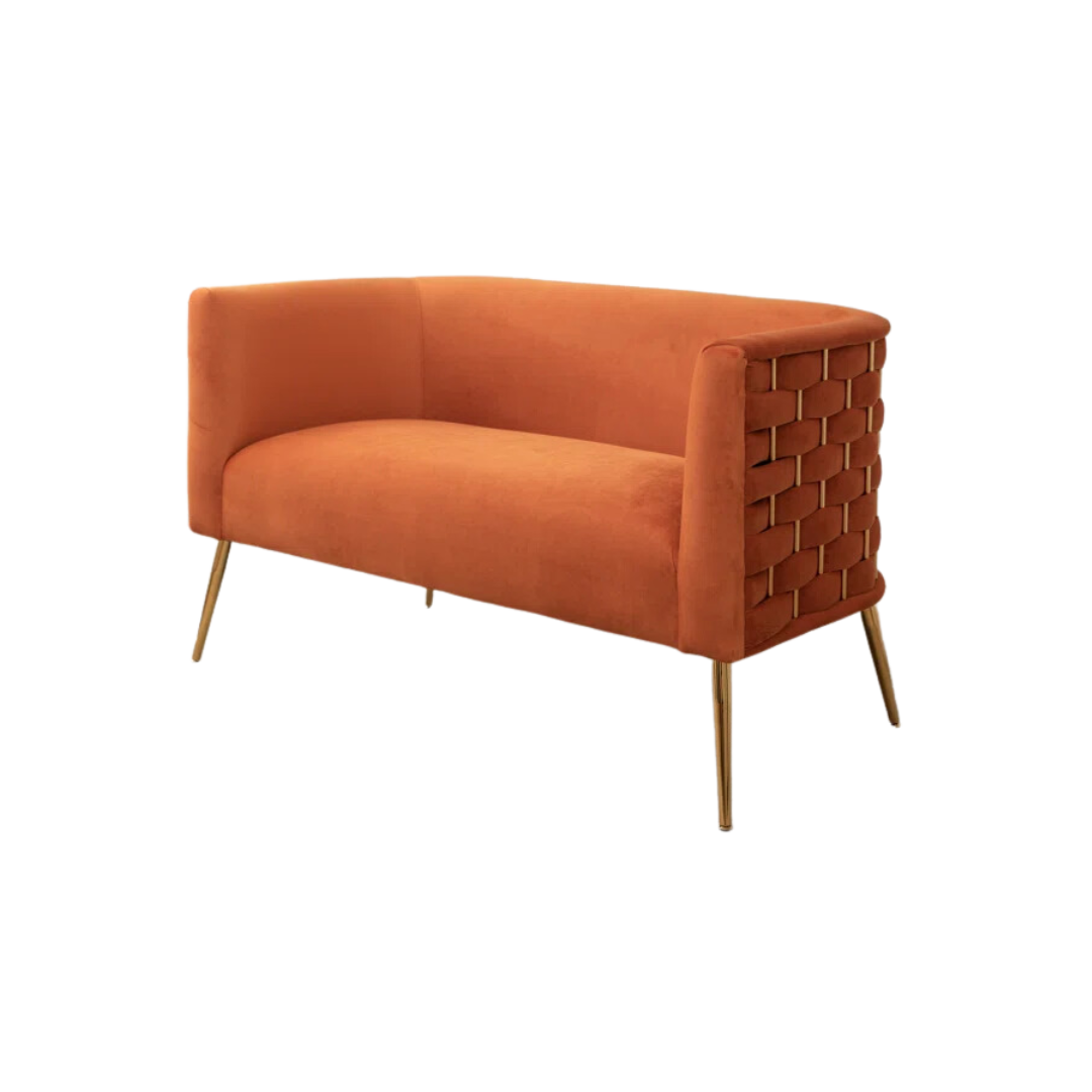 Woven Orange Settee