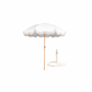 White Fringe Umbrella with Base