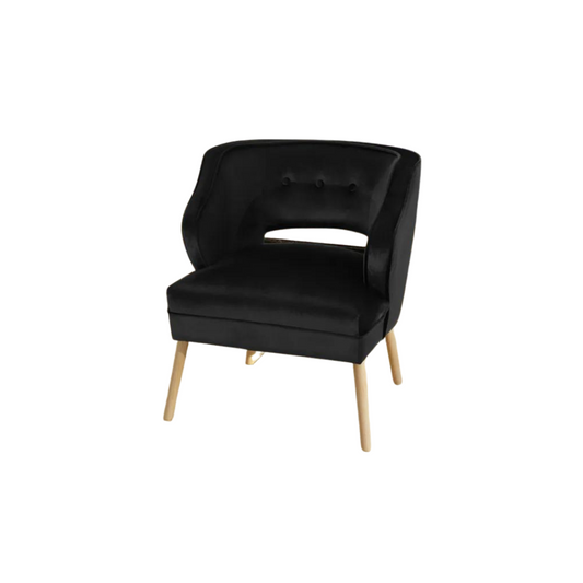 Black Cutout Accent Chair